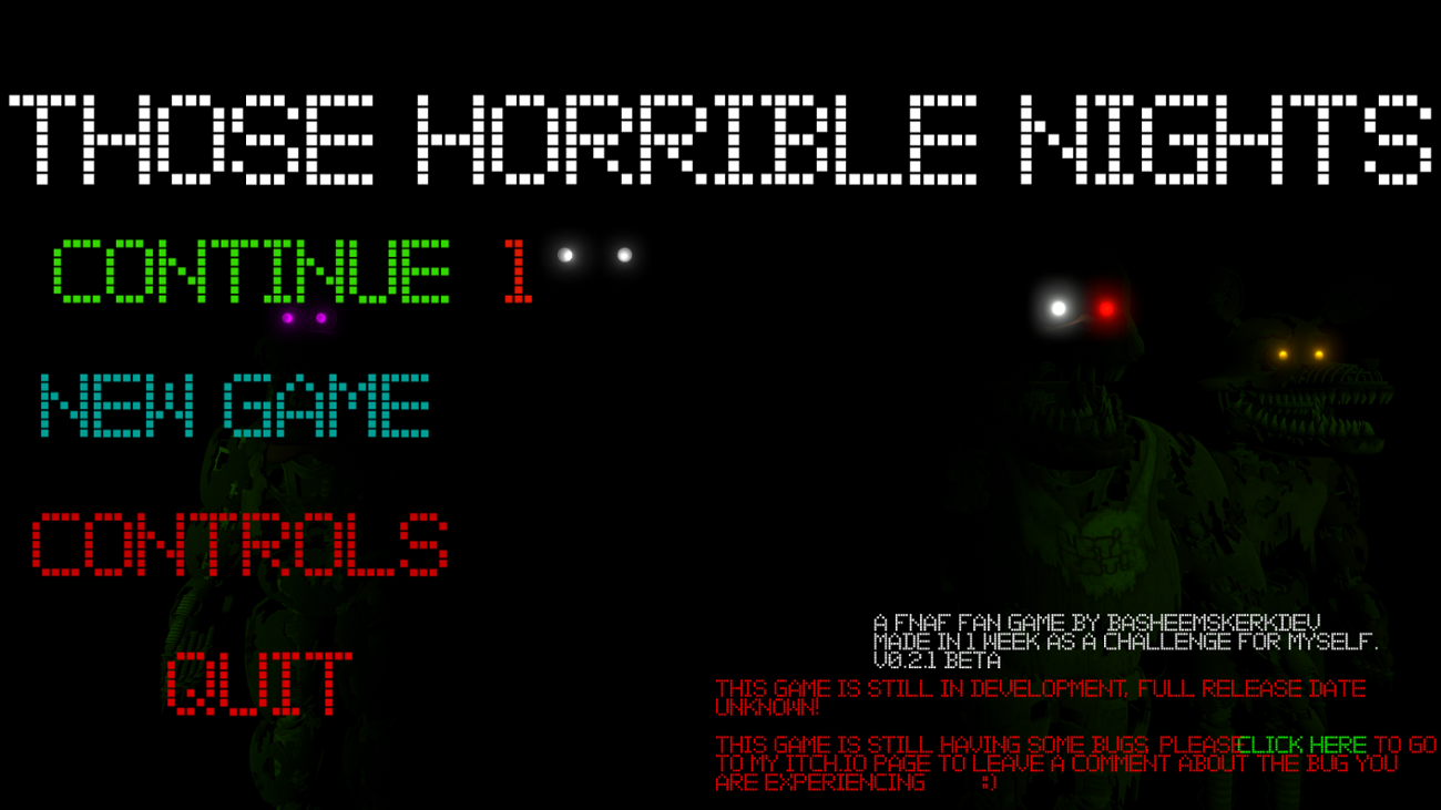 Games like Those horrible nights - a FNaF fan game