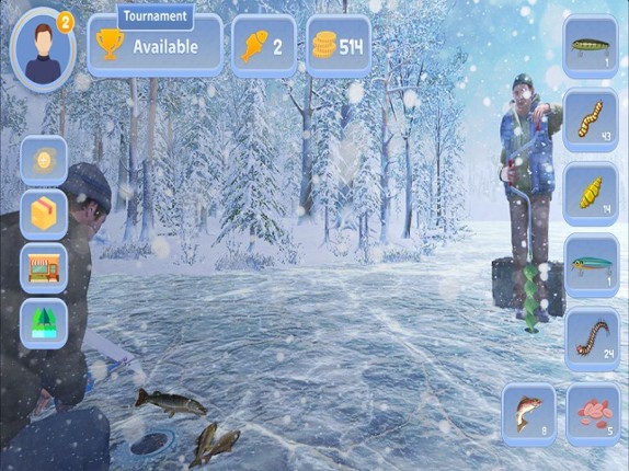 Ice fishing. Catch bass. screenshot