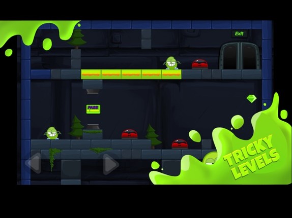 Sneaky splatter Green Blob run screenshot
