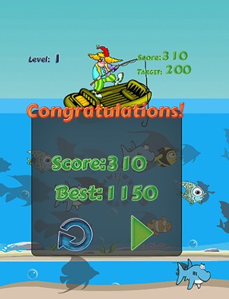 Winter fishing games screenshot