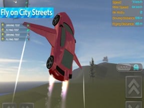 Flying Sports Car Driver Image