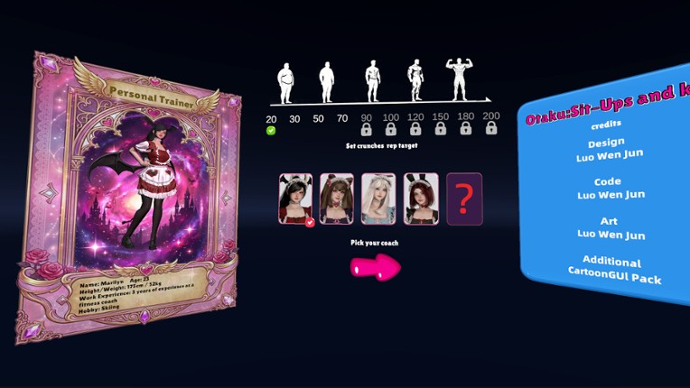 Otaku VR: Sit-ups and Kisses screenshot