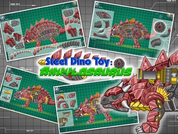 Steel Dino Toy:Mechanic Ankylosaurus-2 player game screenshot
