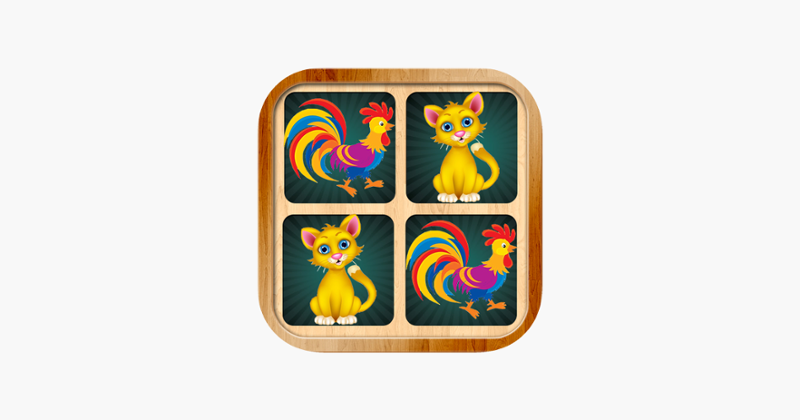 Animals matching game for kids with real sounds Image