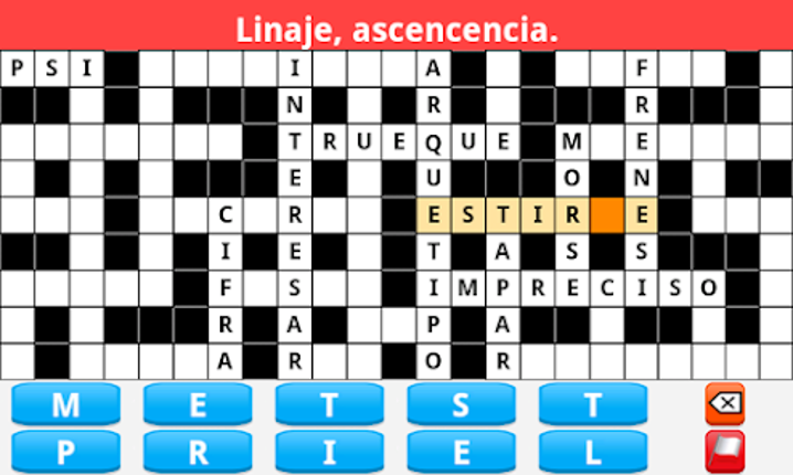 Crucigrama Español screenshot