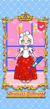 Princess coloring book drawing Image