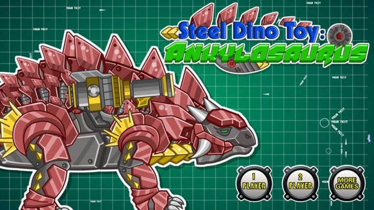 Steel Dino Toy:Mechanic Ankylosaurus-2 player game screenshot