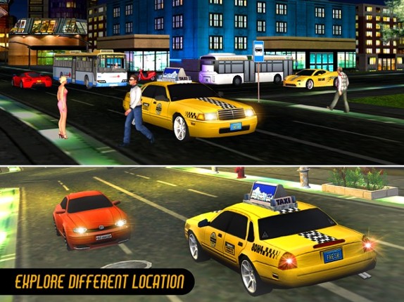 Taxi Driver 3D-Extreme Taxi driving & parking game screenshot