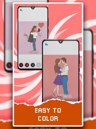 Valentines Pixel Coloring Book screenshot