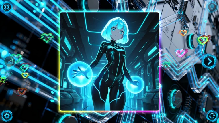 NEONOVA Puzzle: Blue screenshot