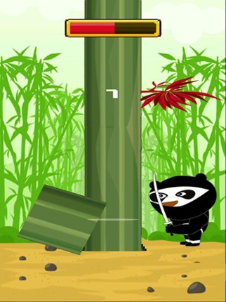 Ninja Panda Bear Cutting Image