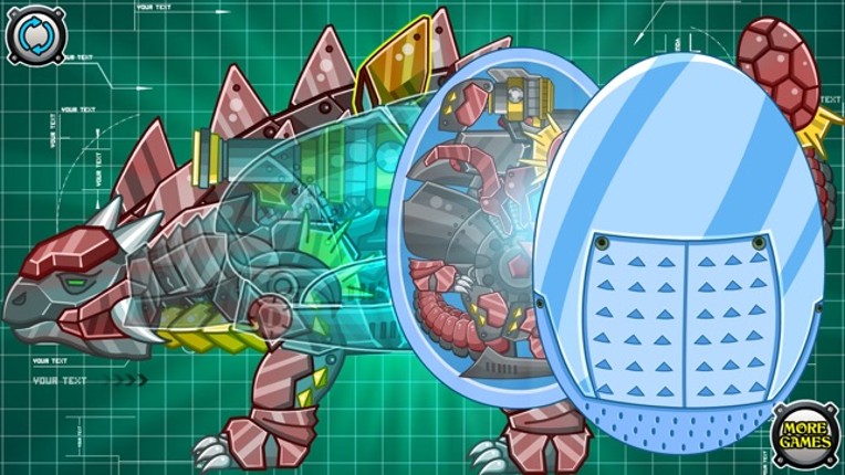 Steel Dino Toy:Mechanic Ankylosaurus-2 player game screenshot