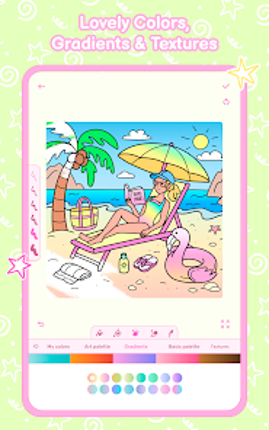 Cozy Girl Life: Coloring Book Image