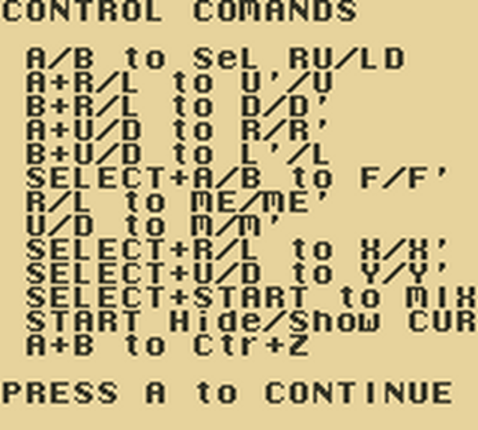GB Rubik´s cubes screenshot