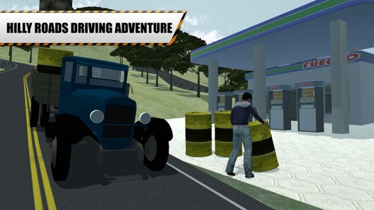 Hill Climbing Petrol Truck – Drive cargo lorry in this driving simulator game screenshot