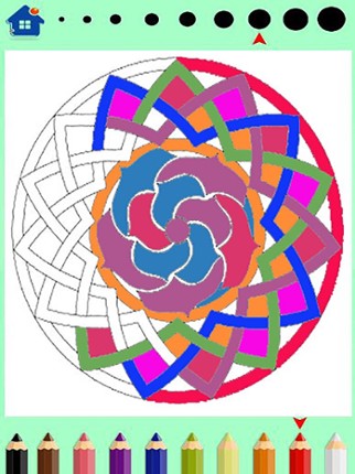 Mandala coloring book-design screenshot
