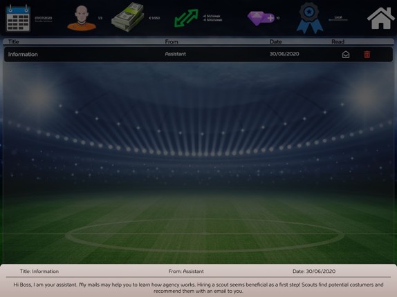 Mobile Football Agent screenshot