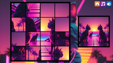 OG Puzzlers: Synthwave Cats Image