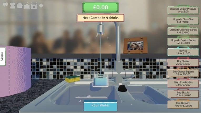 A stupid game about pouring drinks for the P.T.A. screenshot