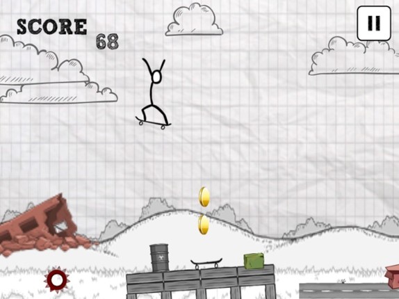 Awesome Skater Stickman Image