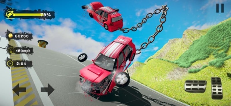 Chained Car Crash Beam Driving screenshot