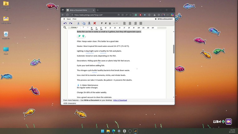 Desktop Fishes screenshot