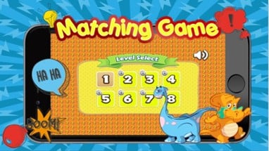 Dinosaur matching remember game preschool matching Image