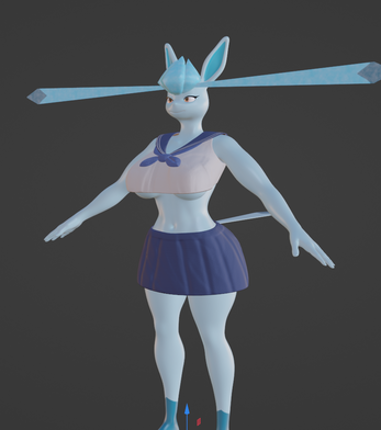 Eeveelution - Glaceon (Blender + VRChat) Image