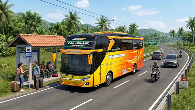 US Highway Bus drive 3D Game screenshot