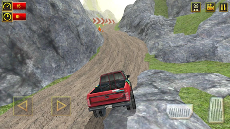 Mountain Hill Car Driving 3D Image