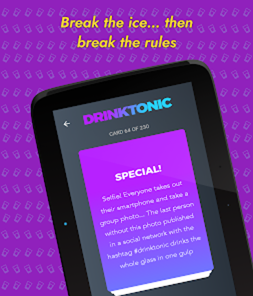 Drinktonic (drinking game) screenshot
