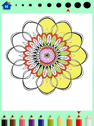 Mandala coloring book-design screenshot