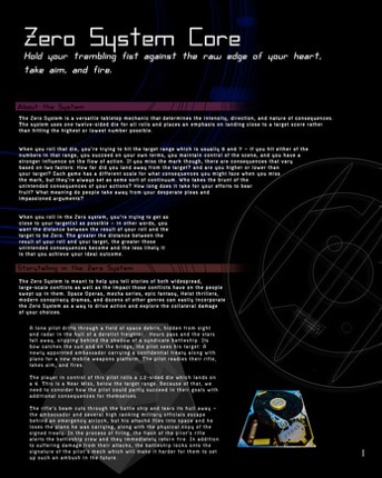 The Zero System - Core screenshot