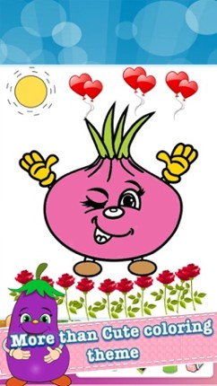 Vegetable Drawing Coloring Book - Cute Caricature Art Ideas pages for kids Image