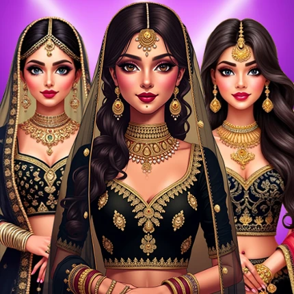 Indian Girl Dress Up & Makeup Image