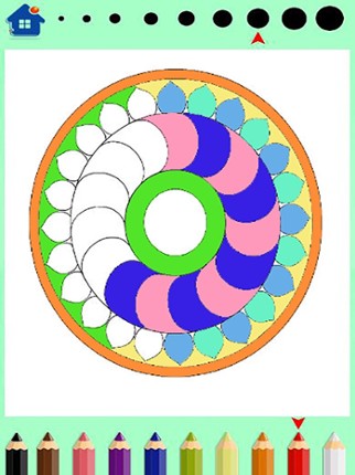 Mandala coloring book-design screenshot