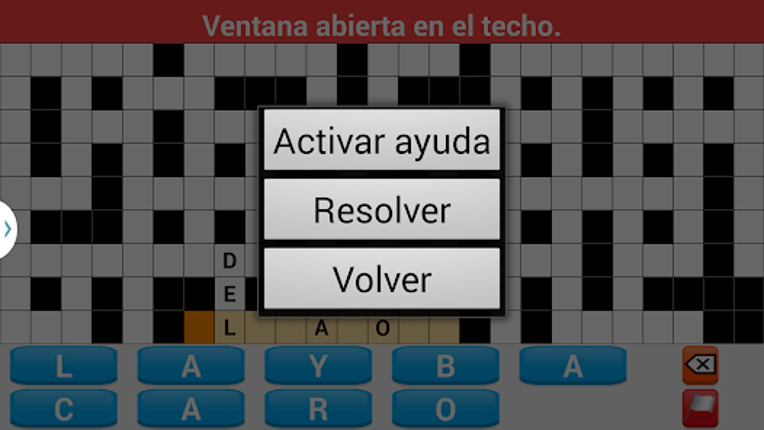 Crucigrama Español screenshot