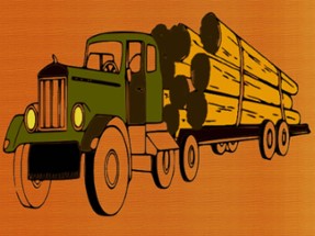 Logging Trucks Coloring Image