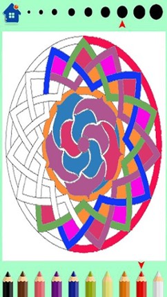 Mandala coloring book-design Image