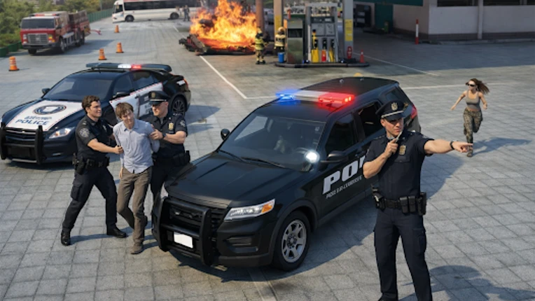 US Police Chase Simulator Game Image