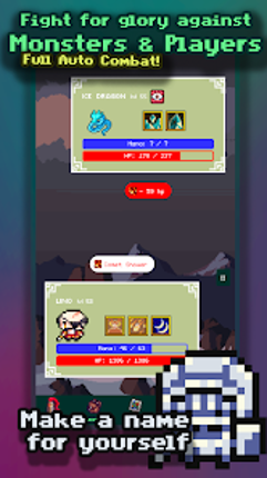 Pixel Odyssey: 2D Text MMORPG Image