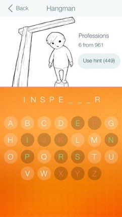 Hangman 2 - word game. Addictive quiz with words guessing screenshot