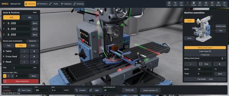 Milling Machine Simulator 2: Machine Shop screenshot