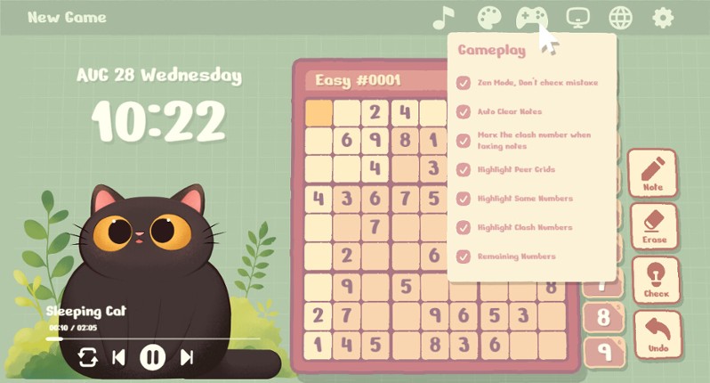 Cozy Sudoku screenshot