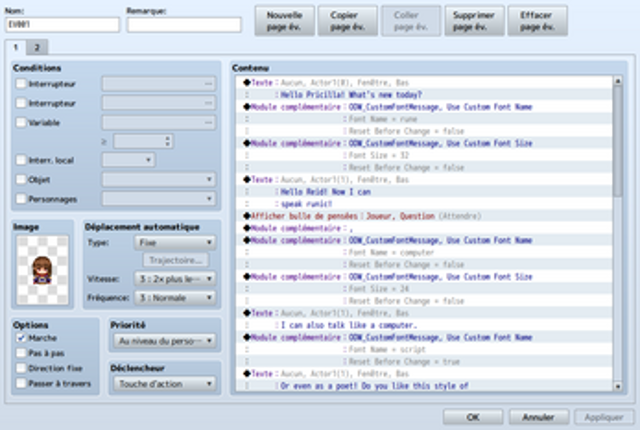 Custom Font Message Plugin for RPG Maker MZ screenshot