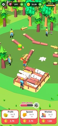 Idle Lumber Mill - Wood Game screenshot
