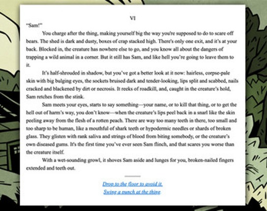 In the Pit of Your Stomach: An Interactive Horror Story Image