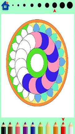 Mandala coloring book-design screenshot