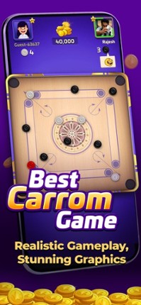 Carrom Gold : Game of Friends screenshot