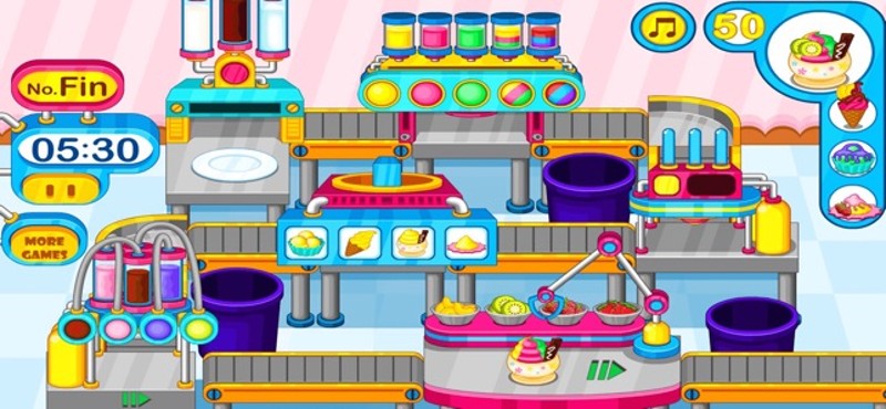 Cooking colorful ice cream screenshot